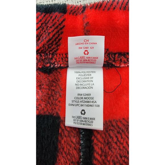 Holiday Time  Pajama Pants Buffalo Plaid Red Black Sleepwear Women's Small - Picture 9 of 9
